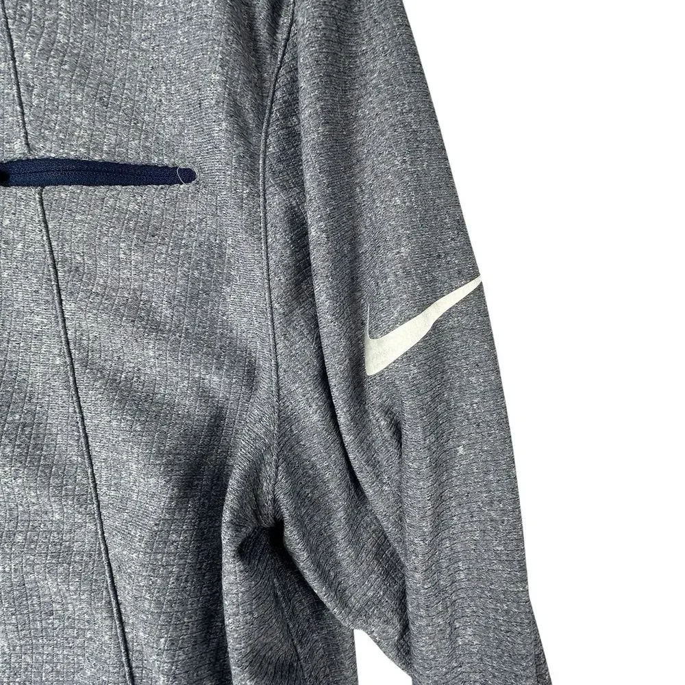 Men‎ Nike Basketball Full Zip Jacket Sweater Blue Zipper Side Slits